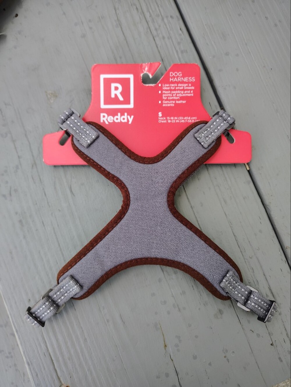 Freddy Gray and Brown Reflective Dog Harness